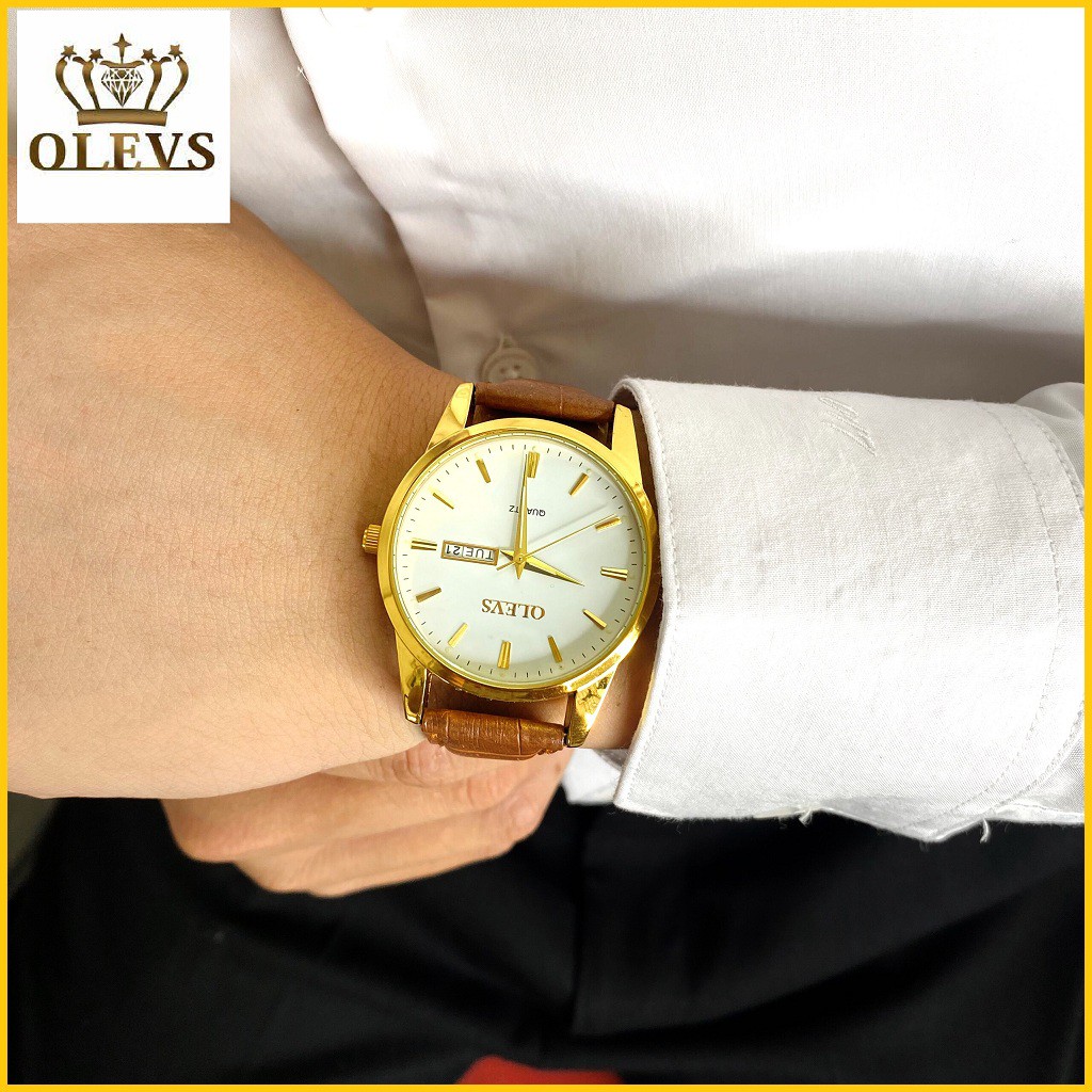 ( Mã FSS08MAY3 giảm 15% đơn hàng từ 50k ) đồng hồ cặp OLEVS nam nữ - OLV02, thiết kế hiện đại, trẻ trung