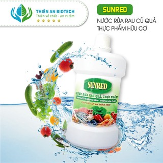 NƯỚC RỬA RAU CỦ QUẢ - THỰC PHẨM TƯƠI SỐNG  SUNRED 500ml