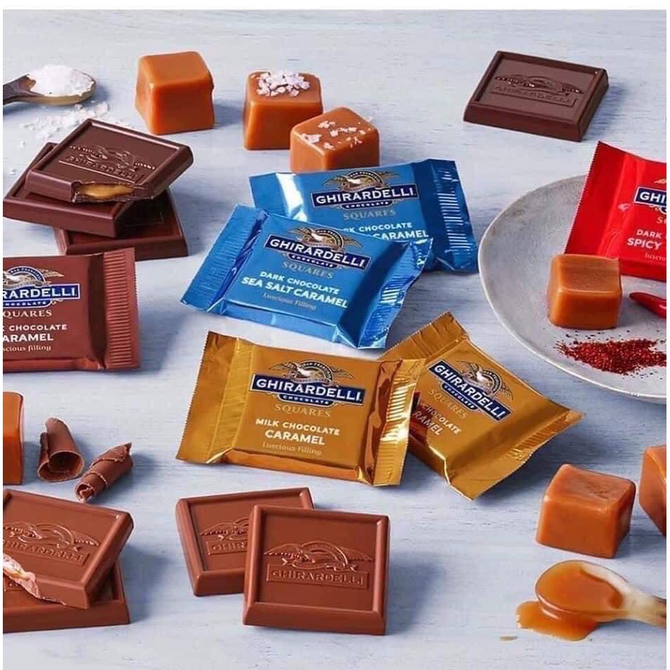 ￼Sô cô la  Ghirardelli Chocolate Squares Premium Chocolate Assortment 674.9g - Mỹ