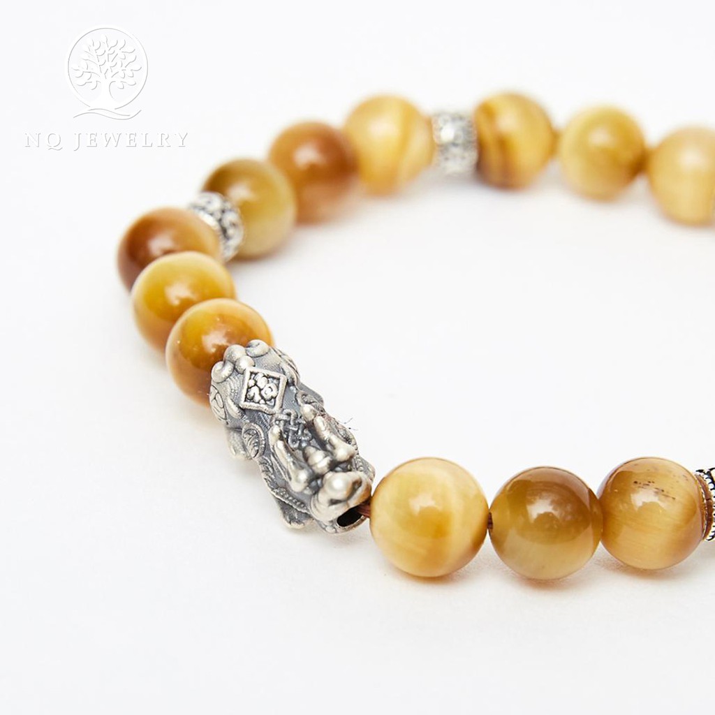 Vòng tay mix tỳ hưu bạc thái - NQ Jewelry