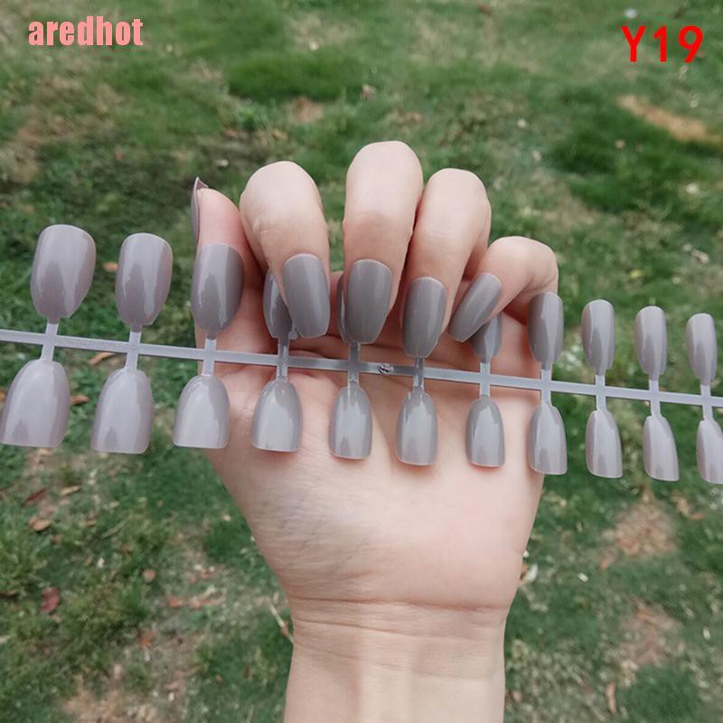 [Hàng mới về] Set 24 móng tay giả màu sắc thời trang