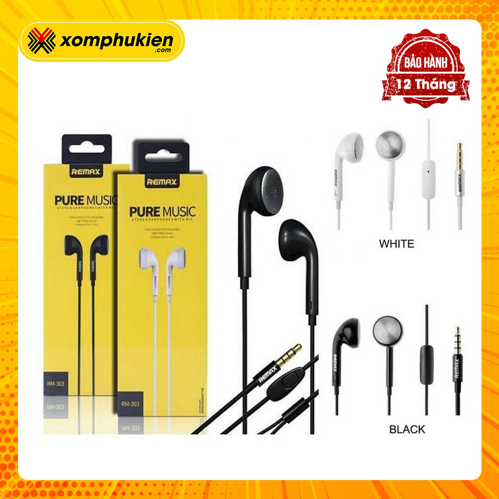 TAI NGHE IN EAR REMAX RM 303 CHÍNH HÃNG BẢO HÀNH 12 THÁNG