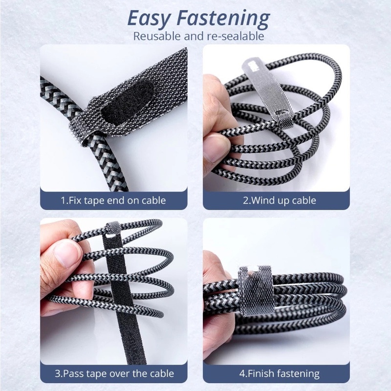 1 Dây Buộc Dây Cáp Đa Năng Bằng Nylon Màu Kẹo