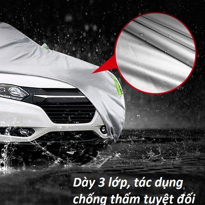 BẠT PHỦ, ÁO TRÙM XE Ô TÔ DÀY 3 LỚP XE 7 CHỖ CHỐNG THẤM, CHỐNG CHÁY, CHỐNG TIA UV CHO XE Innova, Fortuner, Mazda, Kia....