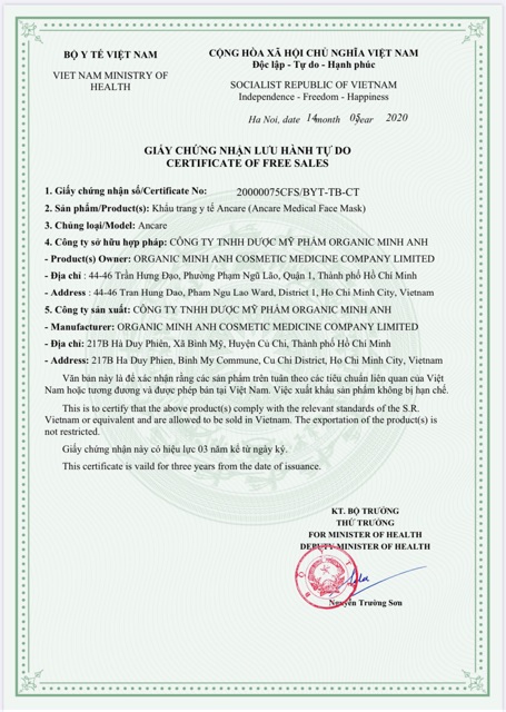 Khẩu trang y tế ANCARE cho trẻ em