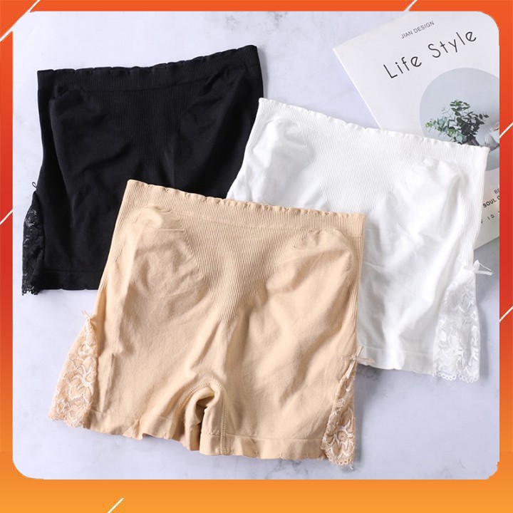 Quần đùi viền ren mặc trong váy co giãn cực tốt, siêu co giãn