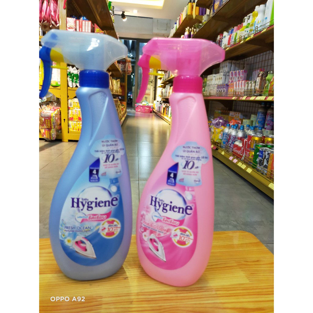 Nước Xịt, Chai Xịt Ủi Quần Áo Hygiene Thái Lan 550ml