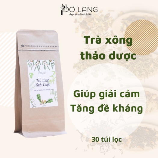 Trà xông thảo dược Pơ Lang giúp giảm cảm giảm stress thành phần từ thiên nhiên 30 túi