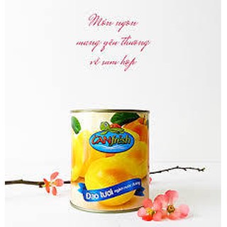 Đào tươi ngâm nước đường Canfresh Hạ Long hộp 820g