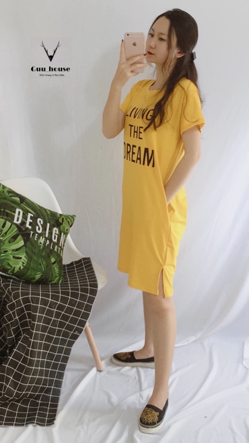 Váy suông túi eo Living form to chất đẹp