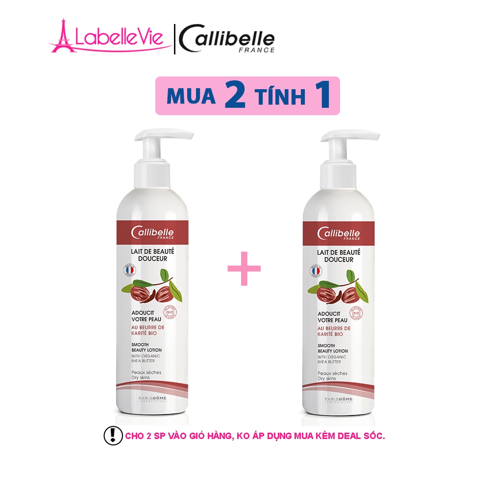 Sữa dưỡng thể cho da khô Callibelle tinh chất bơ Karite giúp da mịn màng trắng sáng 250ml