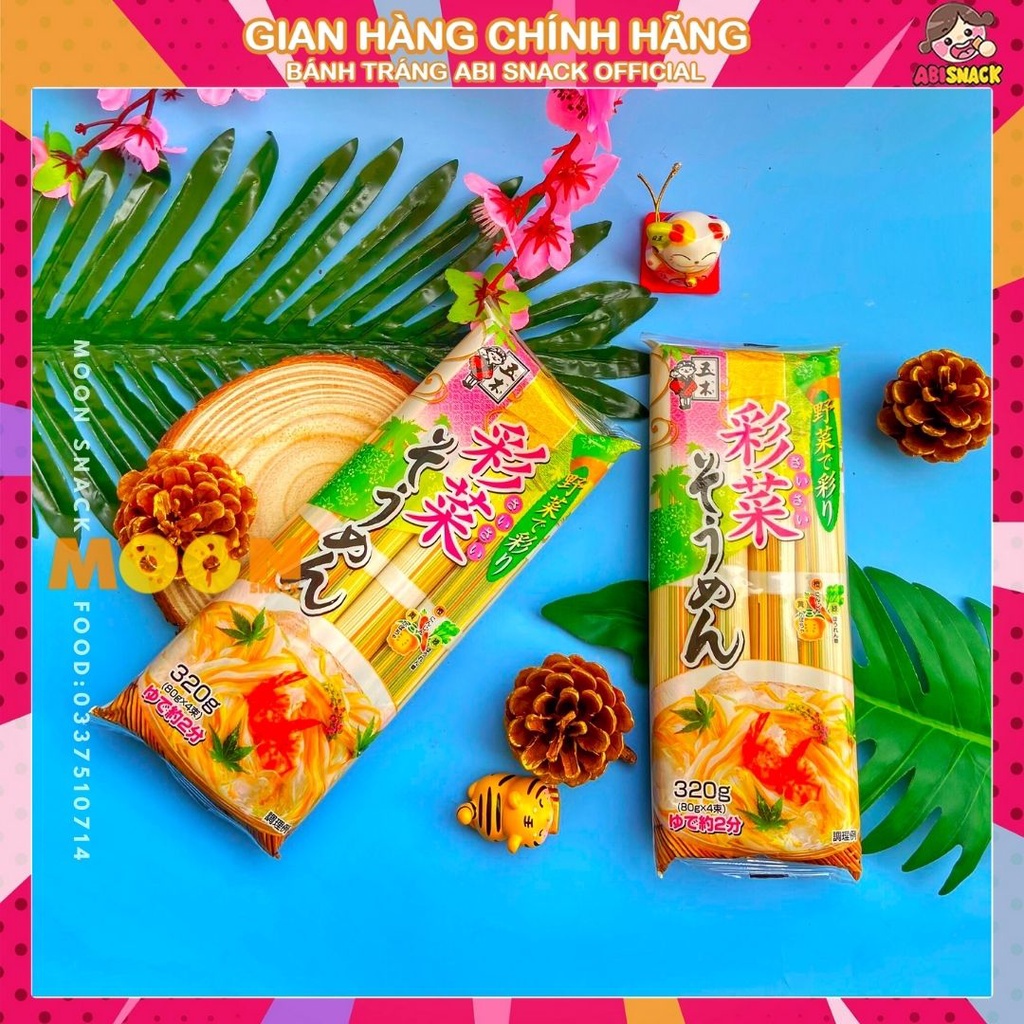 Mỳ somen rau củ ngũ sắc dạng mì đặc biệt cho các người ít ăn rau nhập khẩu Nhật Bản gói 360g