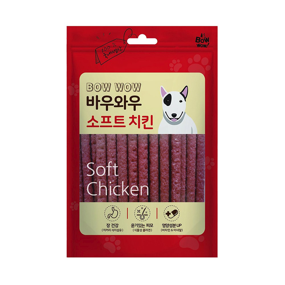 Thức ăn vặt cho Chó - thịt gà que Bowwow Hàn Quốc