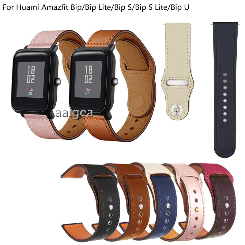 Dây Đeo Bằng Da Thật Cho Đồng Hồ Thông Minh Huami Amazfit Bip Lite S