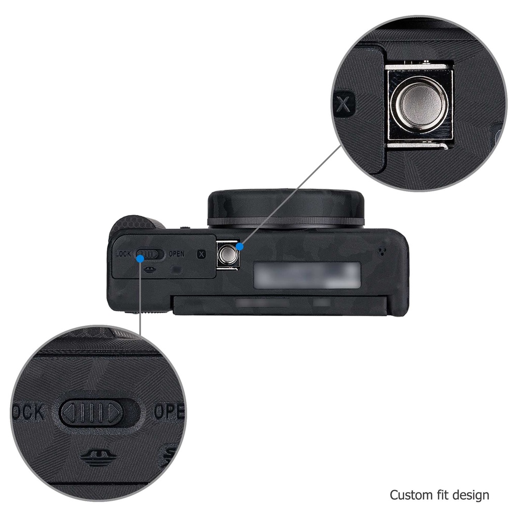 JJC SS-ZV1M2 Miếng Dán Trang Trí Bảo Vệ Cho Máy Ảnh Sony ZV-1 II ZV1M2, Phim Da Chống Trầy Xước Vật Liệu Không Dư Chất Liệu 3M