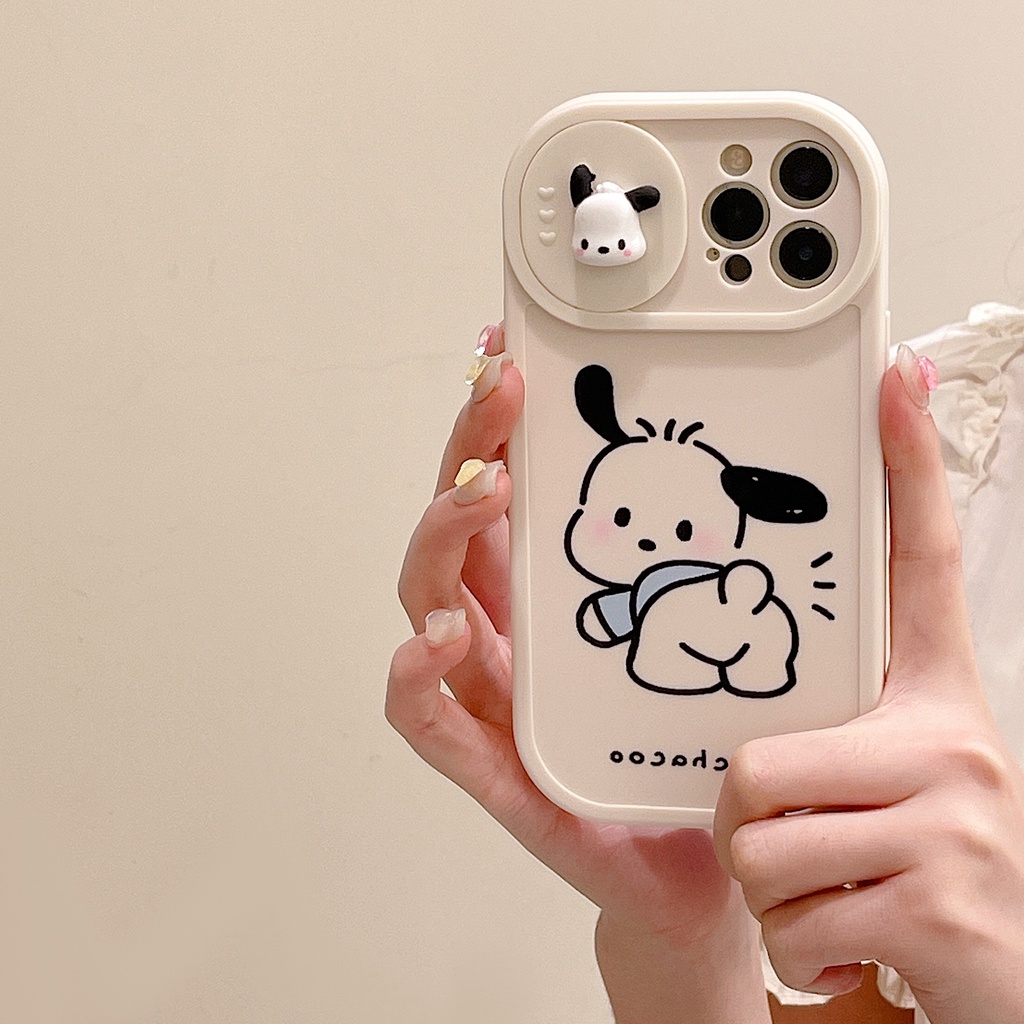 Ốp Điện Thoại Dẻo Họa Tiết Hoạt Hình Chú Chó &amp; Hoa Đeo Tay Chống Rơi Cho iPhone 11 / 12 / 12PRO MAX / 13PRO MAX / 7 / 8Plus