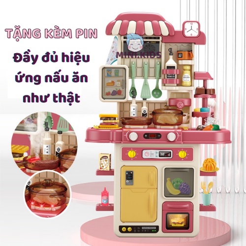 Đồ chơi nhà bếp trẻ em, mô phỏng đồ dùng nhà bếp nấu ăn, trẻ em 2 đến 6 tuổi