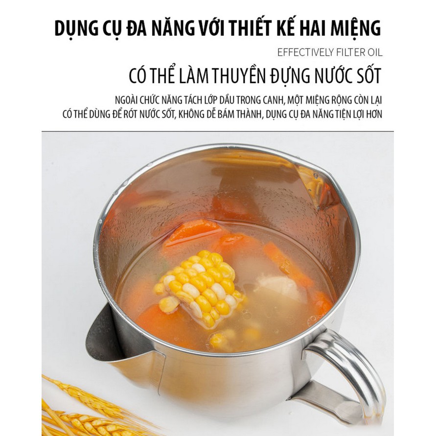 Dụng Cụ Tách Dầu Mỡ Bằng Inox - Home and Garden