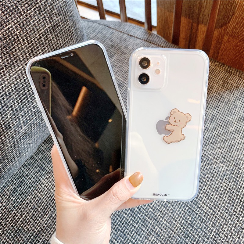 Ốp lưng iphone Gấu mơ mộng trong cạnh vuông BVC 6/6plus/6s/6splus/7/7plus/8/8plus/x/xr/xs/11/12/13/pro/max/plus/promax | BigBuy360 - bigbuy360.vn