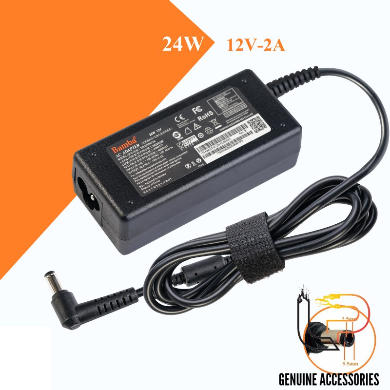 ADAPTER LCD 12V - 2A đầu Jack 5.5MM x 2.5MM - Adapter Lcd 12V- 2A