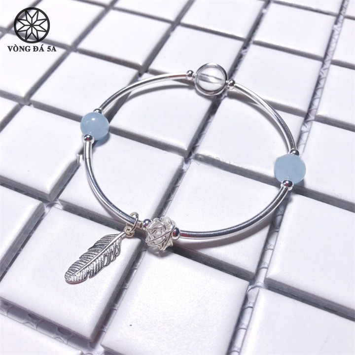 Vòng tay phong thủy xanh biển cho mệnh Thủy và mệnh Mộc - mẫu 26