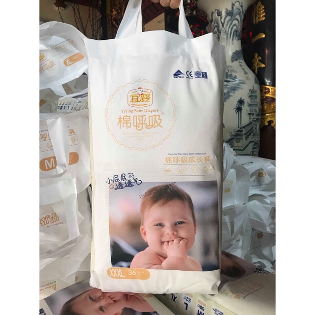Tã/bỉm quần/dán Yiying hơi thở bông S72/M60/L52/XL44/XXL40/XXXL36
