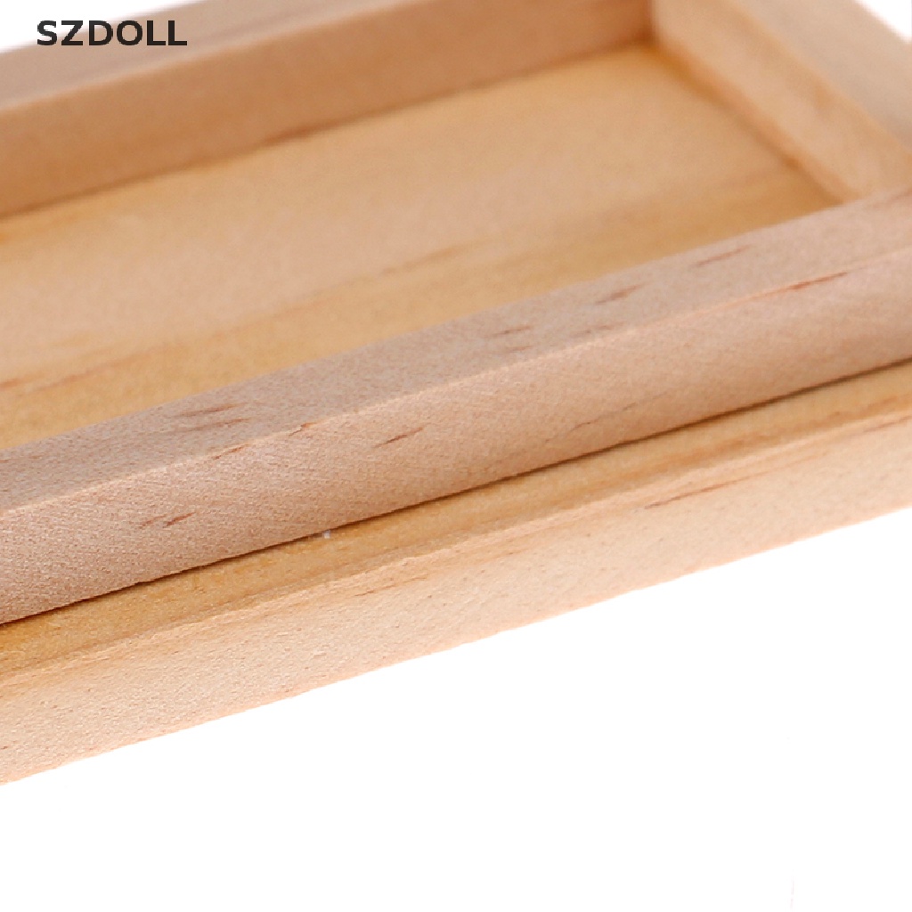 Mô hình bàn gỗ mini trang trí nhà búp bê tỉ lệ 1:12