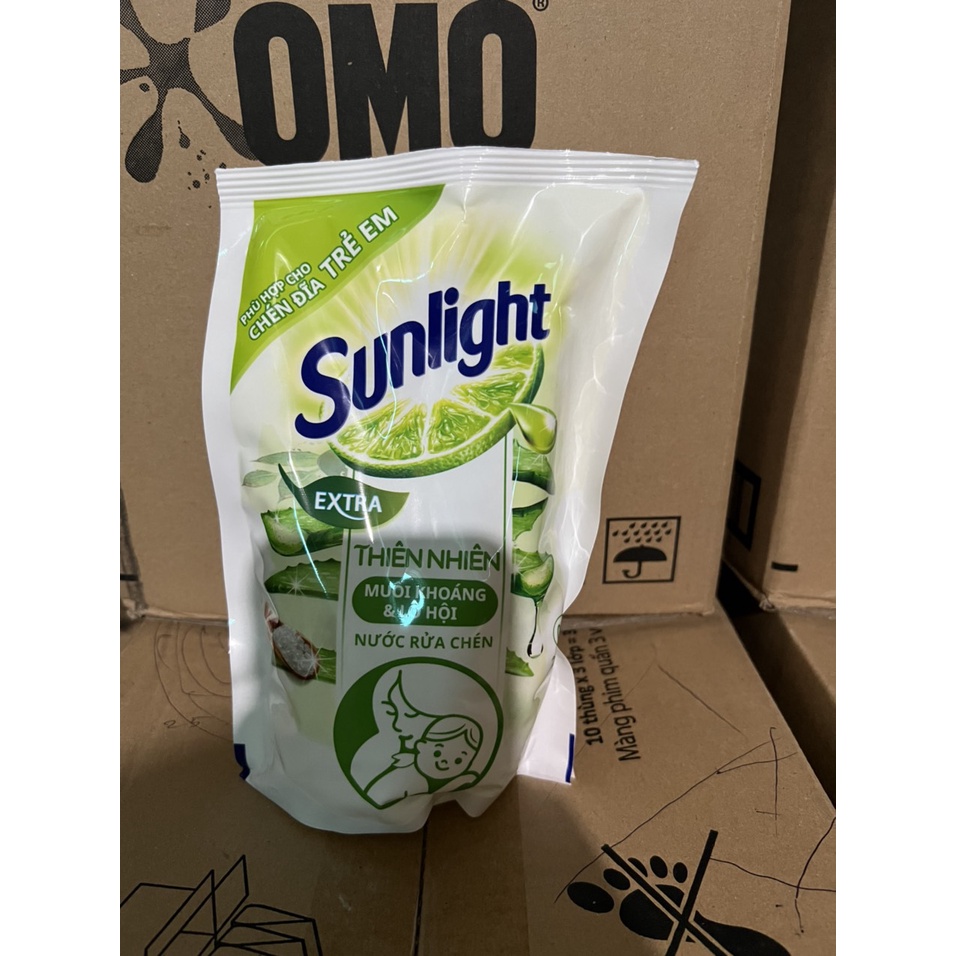 sỉ combo 10 túi nước rửa chén sunlinght chanh , muối khoáng và lô hội ( túi 200 ml)