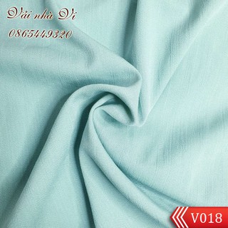 Vải đũi xước xanh rêu nhạt Hot trend 2021 - V018