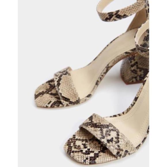 Xả cuối năm - | Sales | Sandal bershka vân da rắn gót trụ xuất dư fullbox " hot " ` $ )) ! . ' *