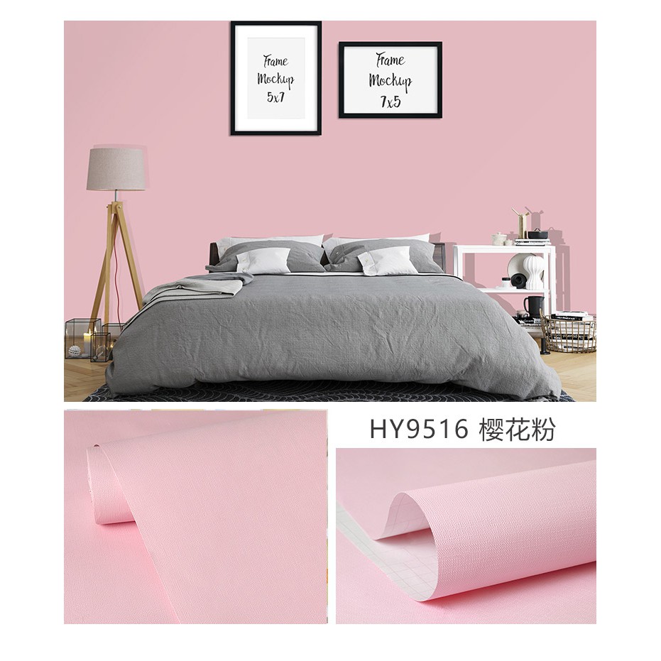 Decal Giấy dán tường trơn 10M decal dán tường màu trơn có keo sẵn khổ 45cm