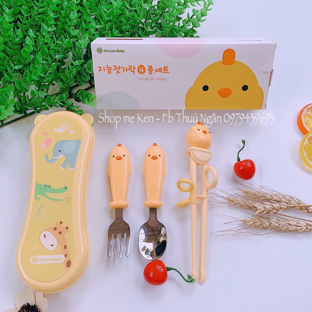 {RẺ VÔ ĐỊCH} Bộ thìa dĩa đũa Goryeo Baby xuất Hàn