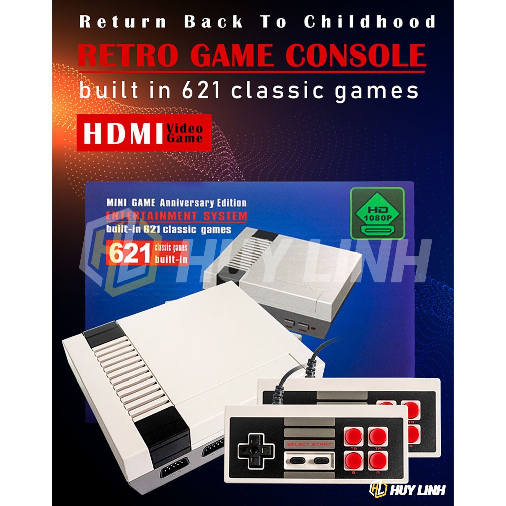 ❣☢☃Máy chơi game điện tử 4 nút HDMI 621 trò Coolbaby – Cổng Out