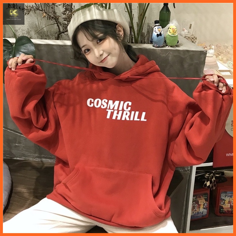 Áo hoodie nữ form rộng KOALA, hoodie nữ form rộng có mũ unisex thời trang ulzzang - HODI02