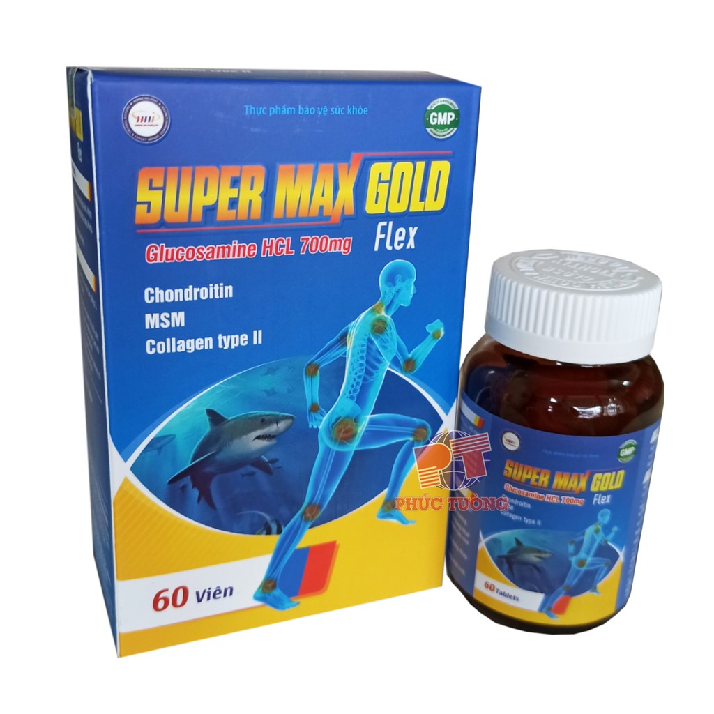 Super Max Gold Flex hỗ trợ xương khớp, giảm đau khớp, tăng độ bền và dẻo dai cho khớp
