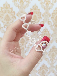 Lắc tay tim bạc thiết kế mới