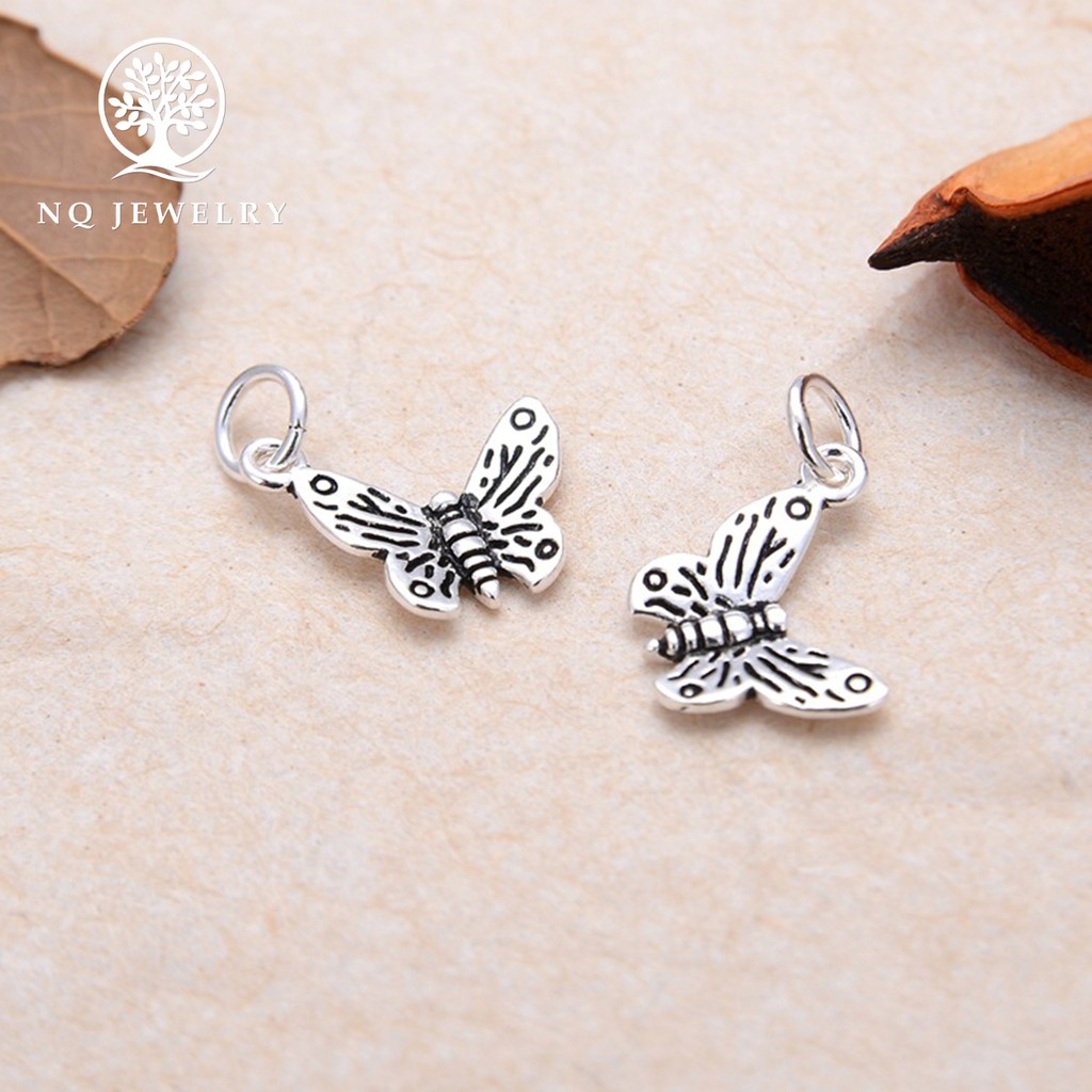 Charm bạc hình con bướm treo - NQ Jewelry