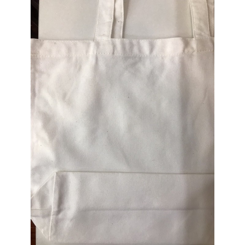 Túi xách tote vải canvas màu trắng, màu kem, đen XL