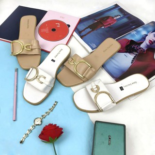 Dép quai Ngang da mờ Khóa D - DD-0171