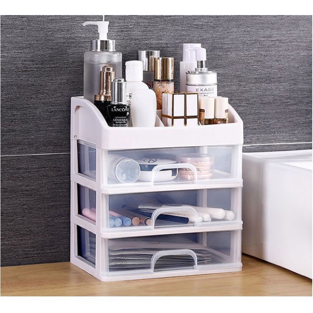 kệ mỹ phẩm hokori, kệ đựng đồ trang điểm nhựa dày cao cấp 3636