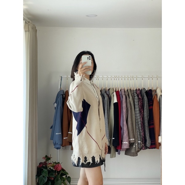 (Mona Si 2hand) Áo len cardigan nữ