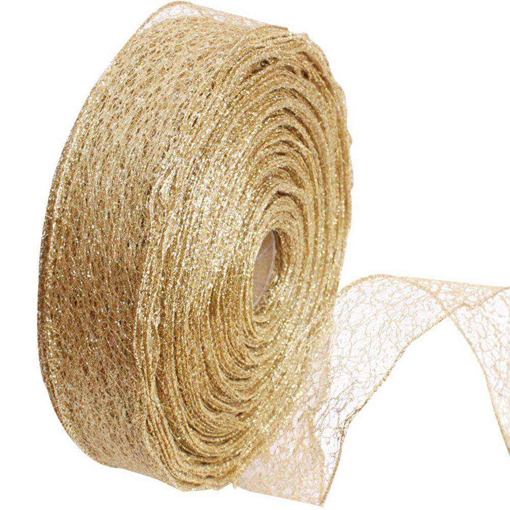 Cuộn Dây Ruy Băng Kim Tuyến Lấp Lánh Dùng Trang Trí Giáng Sinh