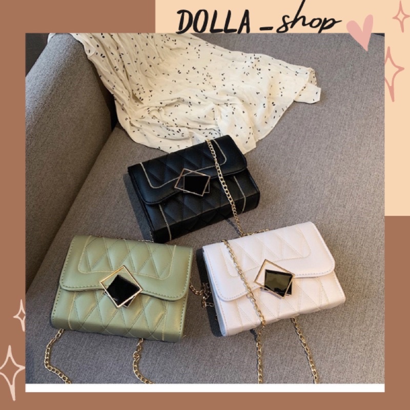 TÚI XÁCH NỮ ĐEO CHÉO MIRRO KHÓA GƯƠNG LỆCH THỜI TRANG CỰC ĐẸP DOLLA STORE TX005