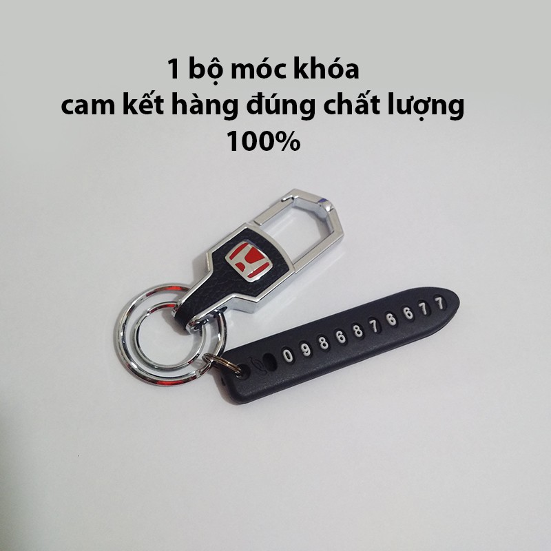 Móc khóa Thái Lan Logo Honda Tặng móc khóa số điện thoại chống mất