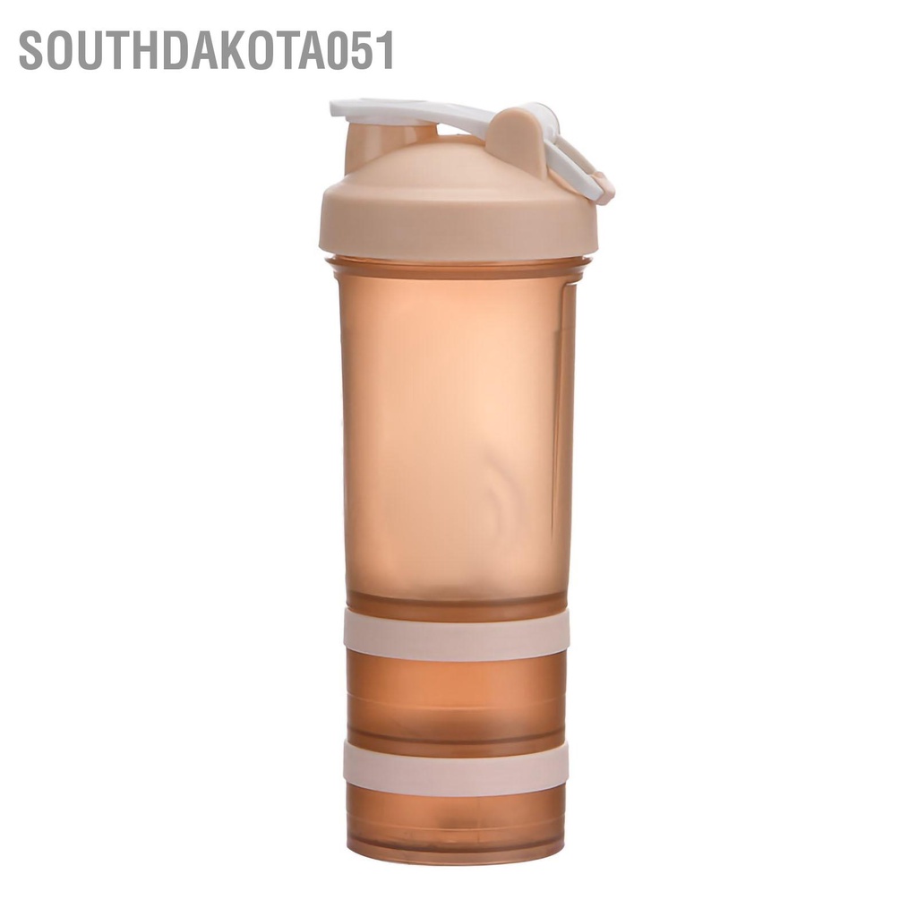 Southdakota051 Cốc nước thể dục Di động Công suất lớn Chống bụi Ba lớp Miệng thao có nắp đậy