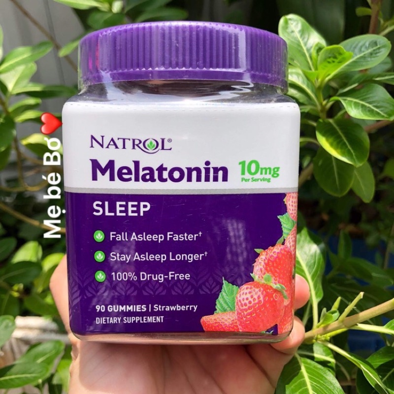 Kẹo dẻo hỗ trợ giấc ngủ Natrol Melatonin 10mg hộp 90v