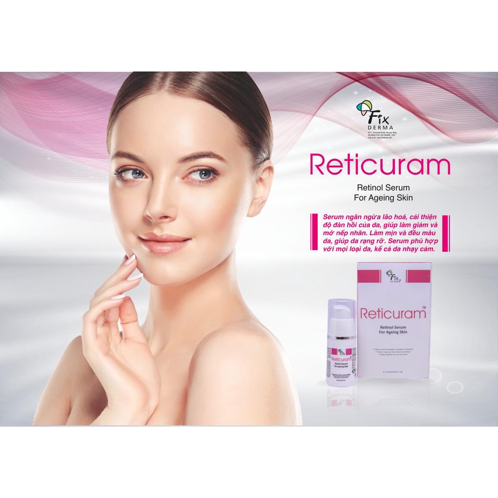 [Mã ENPIFIX16 giảm 16%] Serum retinol Fixderma Reticuram Retinol Serum for Ageing Skin tinh chất trẻ hóa da