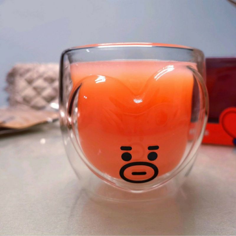 (HÀNG ORDER) CỐC THỦY TINH BT21 KÈM ẢNH THẬT NHIỀU MẪU NHƯ HÌNH