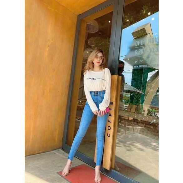 Quần bò jeans 4 khuy dáng ôm hàng đẹp Q3