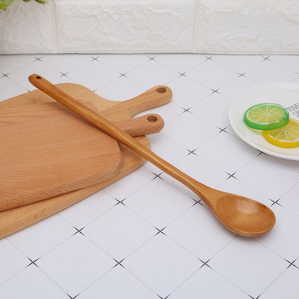 Muỗng Gỗ Tre Cán Dài Tiện Dụng Cho Bé Uống Trà / Cà Phê